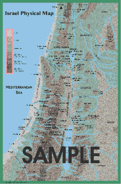 Physical Map of Israel